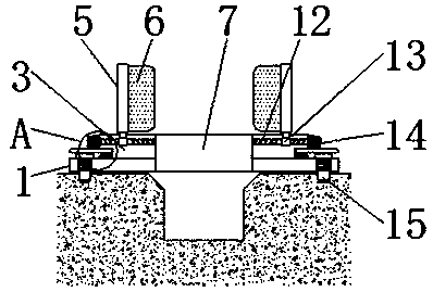 Tube pile positioning and supporting device capable of being aligned conveniently