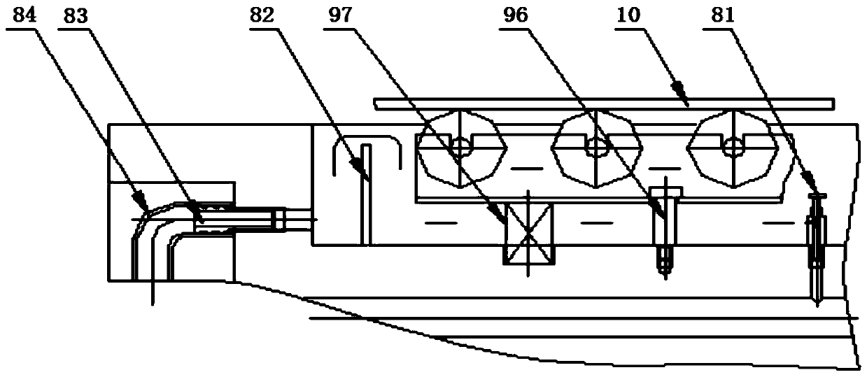 Large water-cooling die for thermal forming of high-strength steel plate