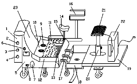 Cleaning device for gynecological nursing