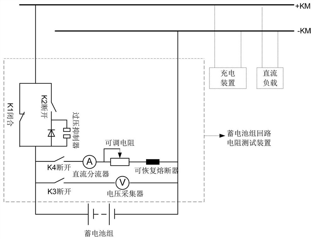 Battery pack circuit resistance monitoring device and method