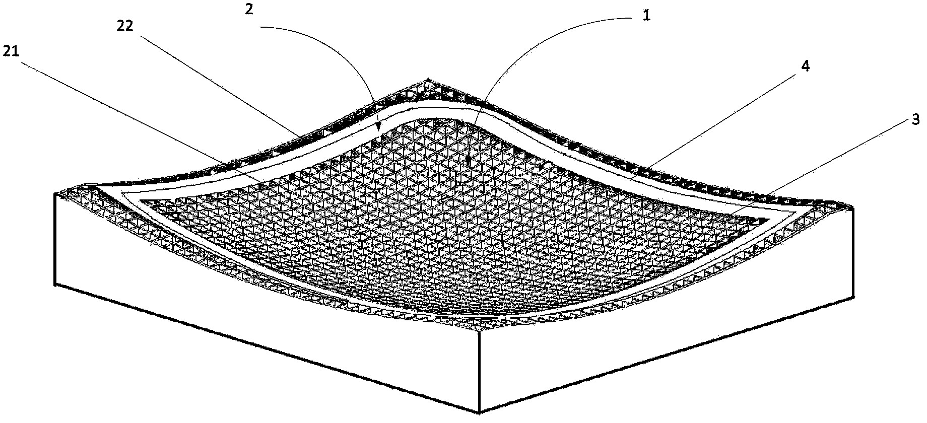 Glass hot-bending die as well as manufacturing method and application thereof