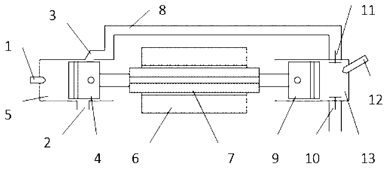 Free piston linear generator based on waste heat utilization