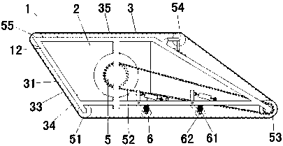 A walking frame for a transport machine