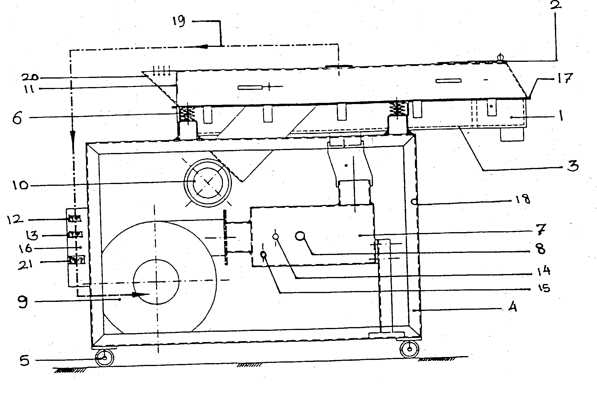 Continuous vibro fluidized bed roaster using flue gas