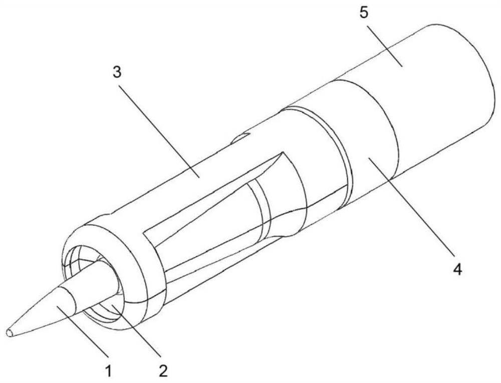 High-overload-resistant projectile for gas detonation driven ultra-high-speed launcher