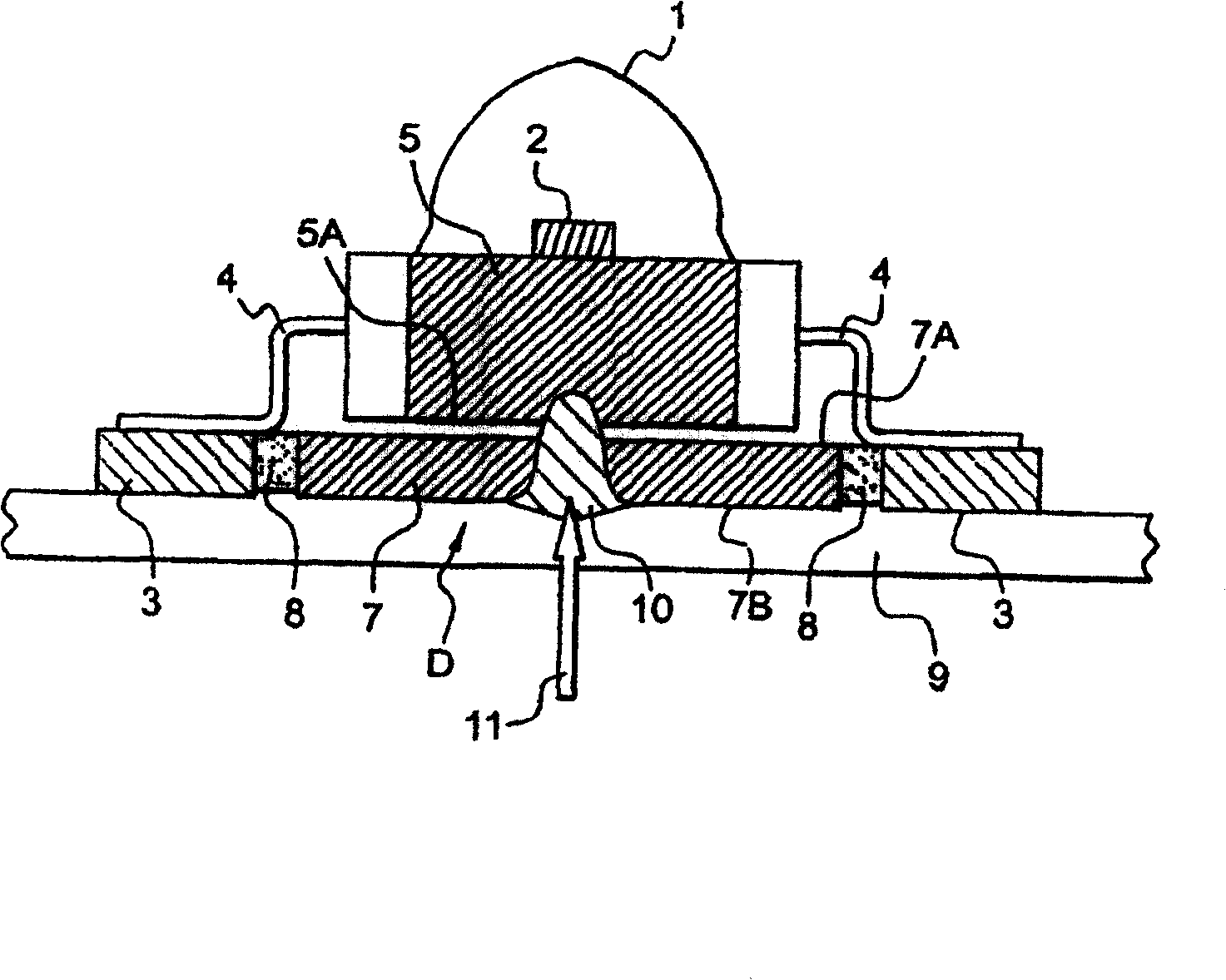 Device for cooling an electrical component and production method thereof