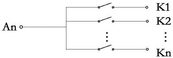 Multiline antenna switching switch