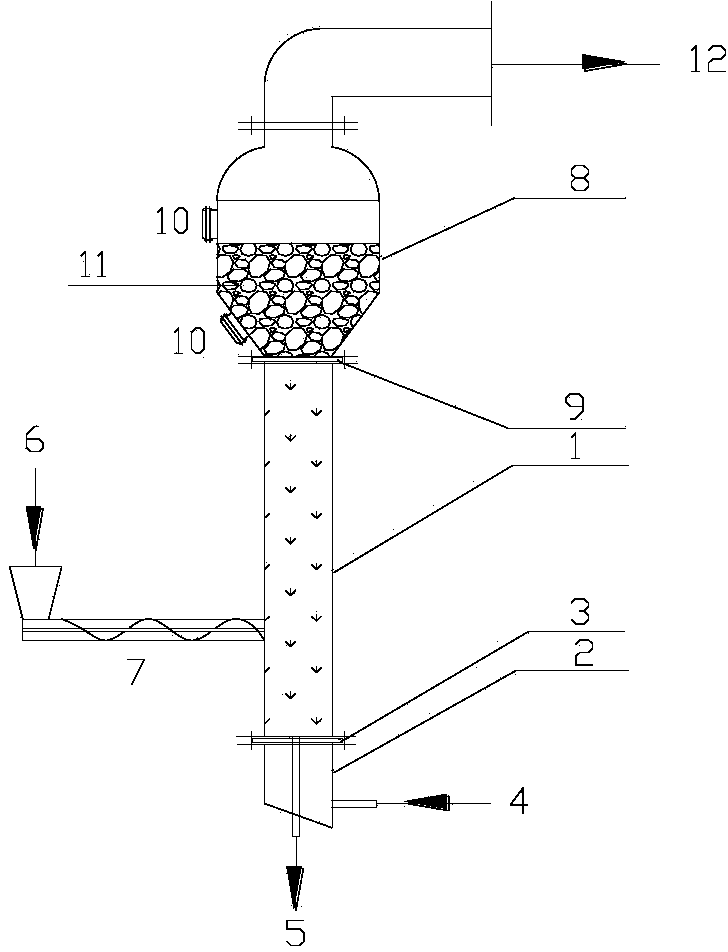 Device and method for preparing hydrogen-enriched gas through in-situ catalytic gasification of biomasses