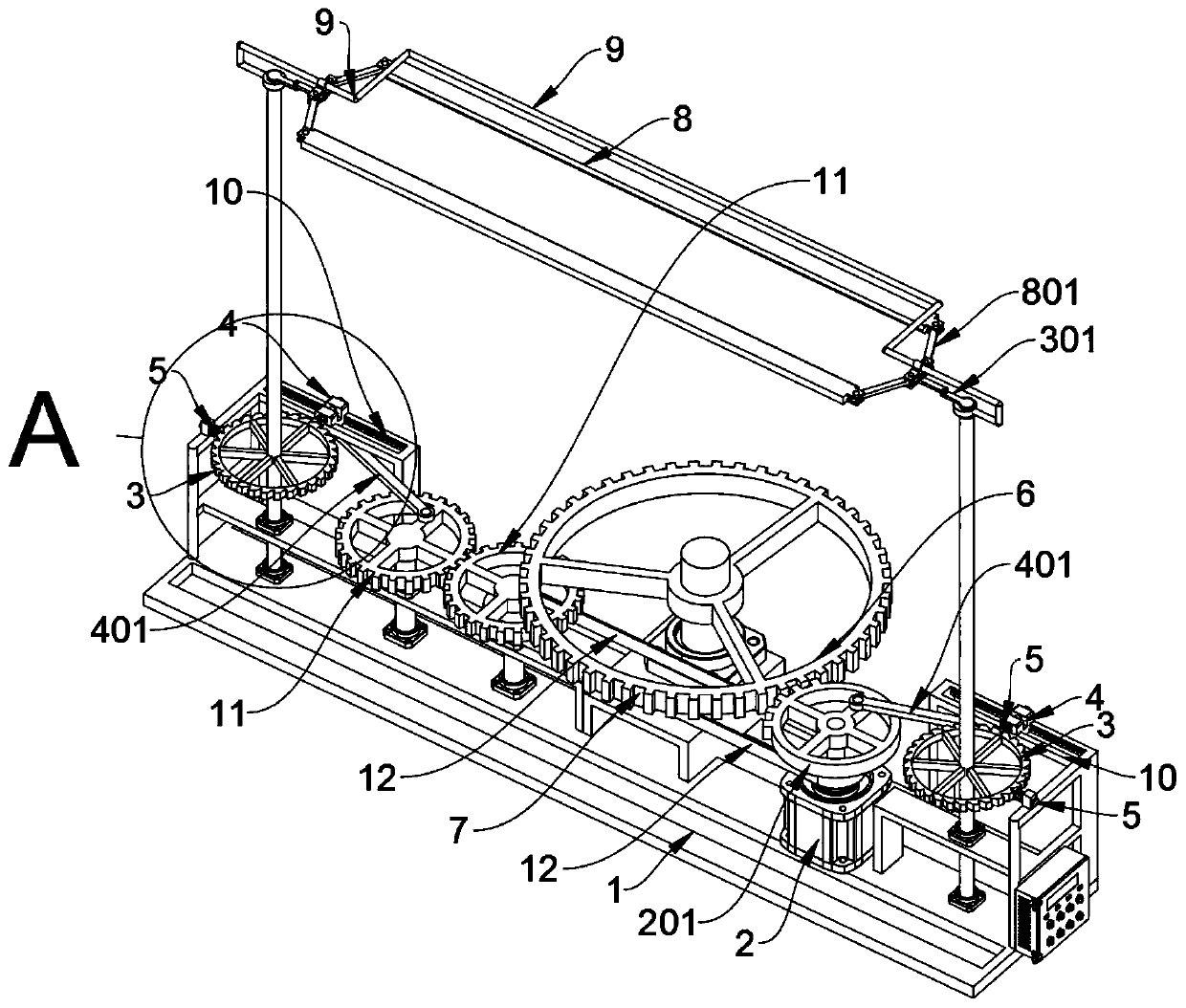 Glass noodle collection tray automatic cutter