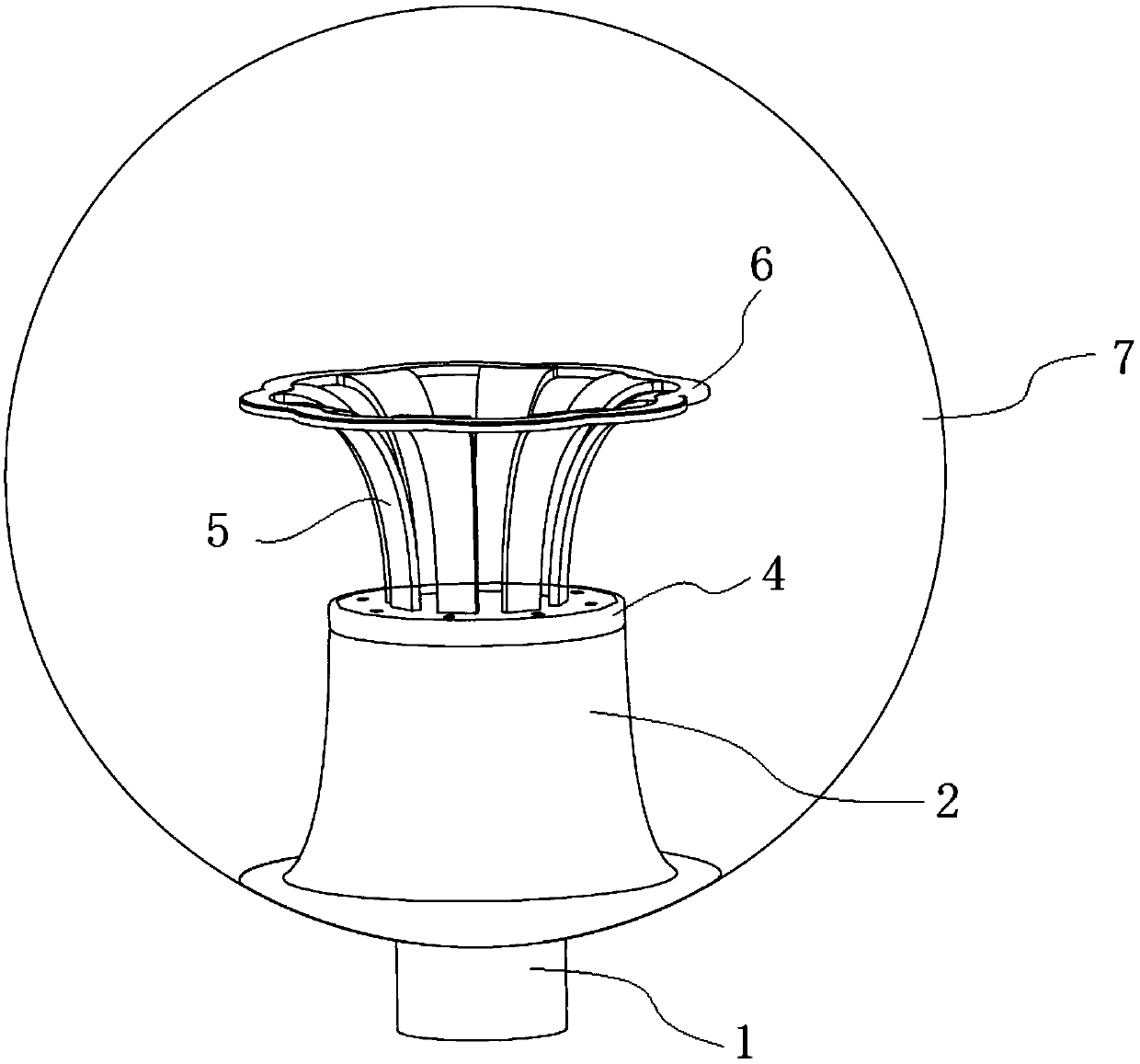 Reflection and direct illumination mixed 360-degree light-emitting light distribution LED lamp