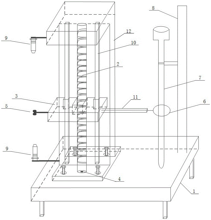 An organic solid purification device based on the principle of zone smelting