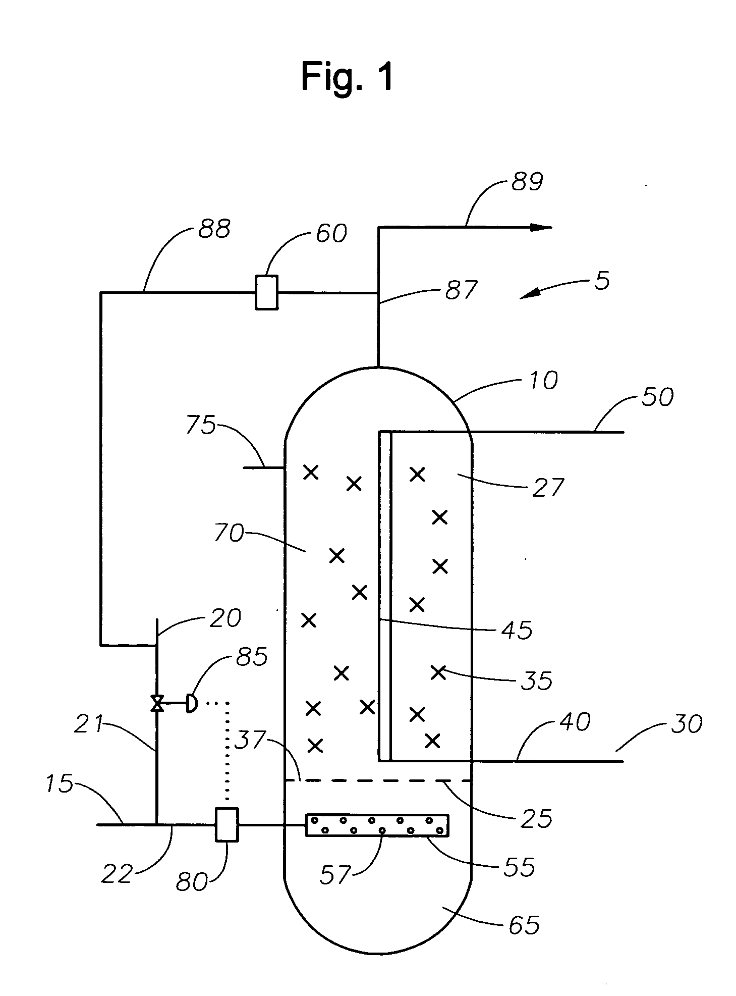 Prevention of and recovering from a catalyst bed slumping in a gas-agitated multiphase reactor