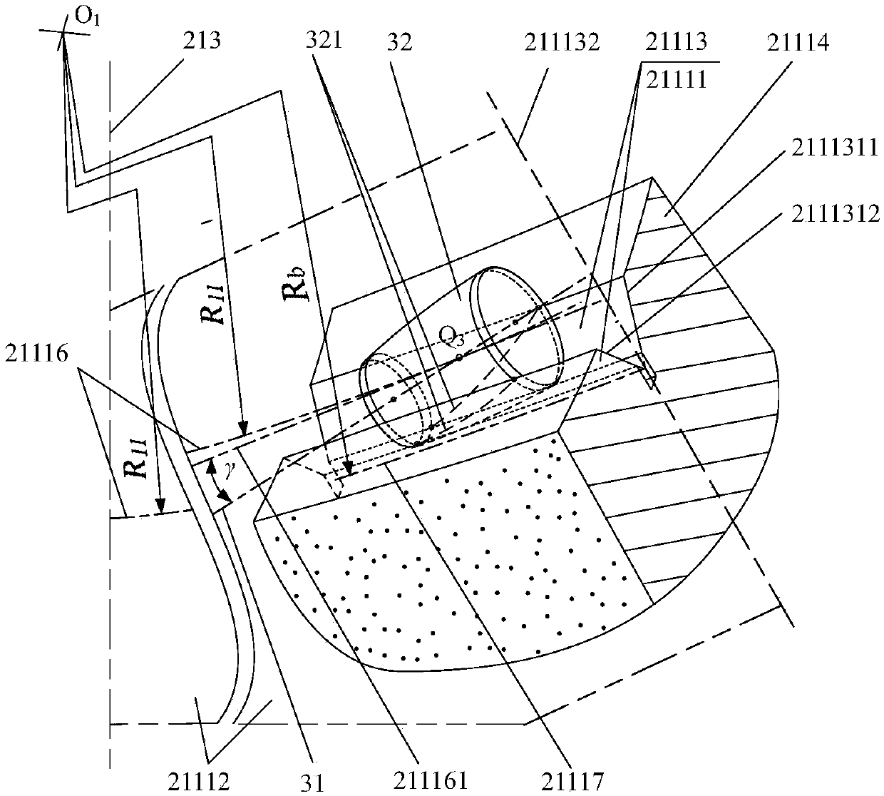 Grinding disc, equipment and method for finish machining of rolling surface of convex circular cone roller