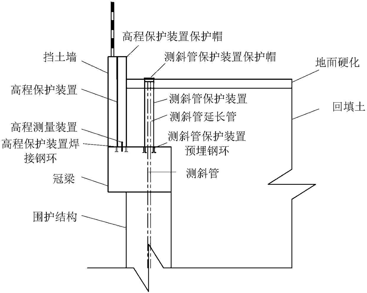 Construction method for inwards moving retaining wall of metro station