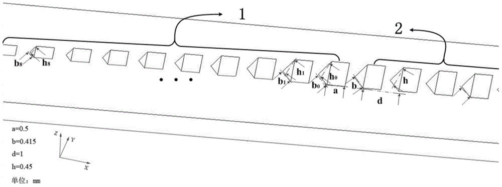 Terahertz wave transmission power splitting and combining structure