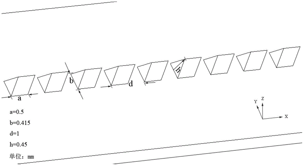 Terahertz wave transmission power splitting and combining structure