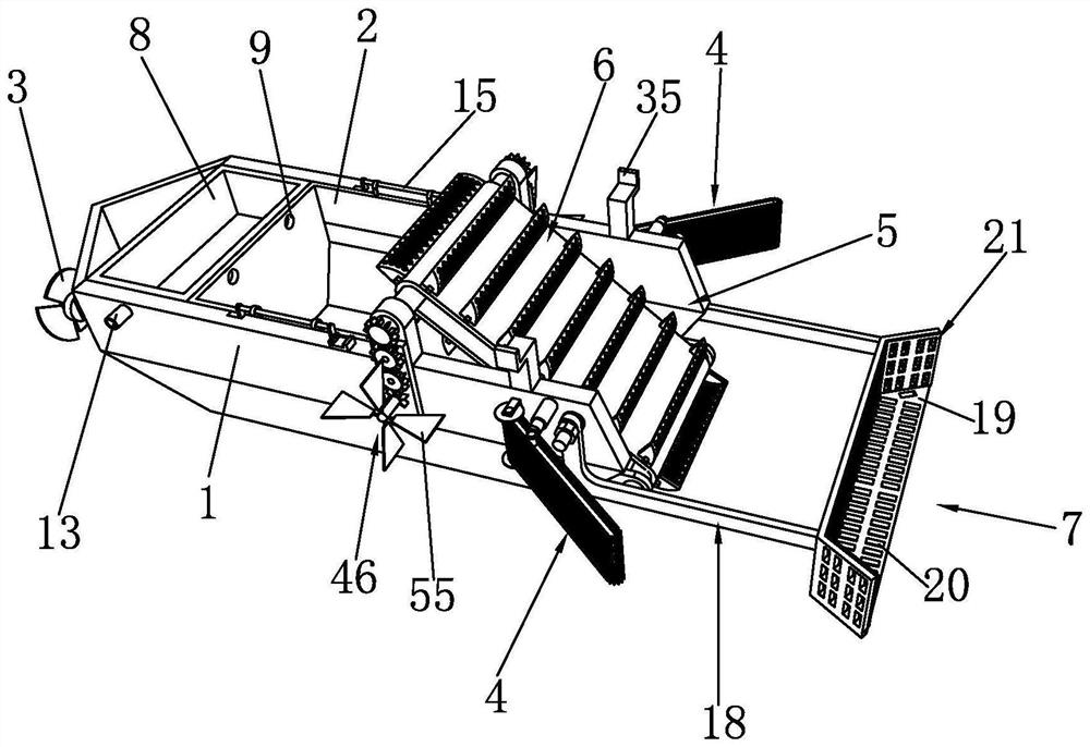 Garbage collection device capable of ascending and descending according to water level height of plain riverway