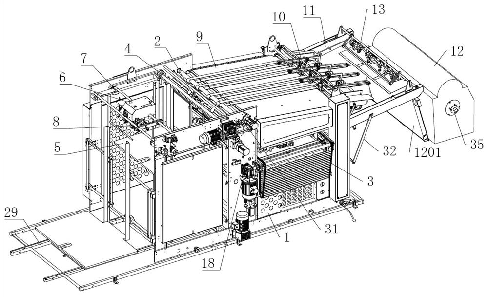 Automatic paper feeding and taking machine