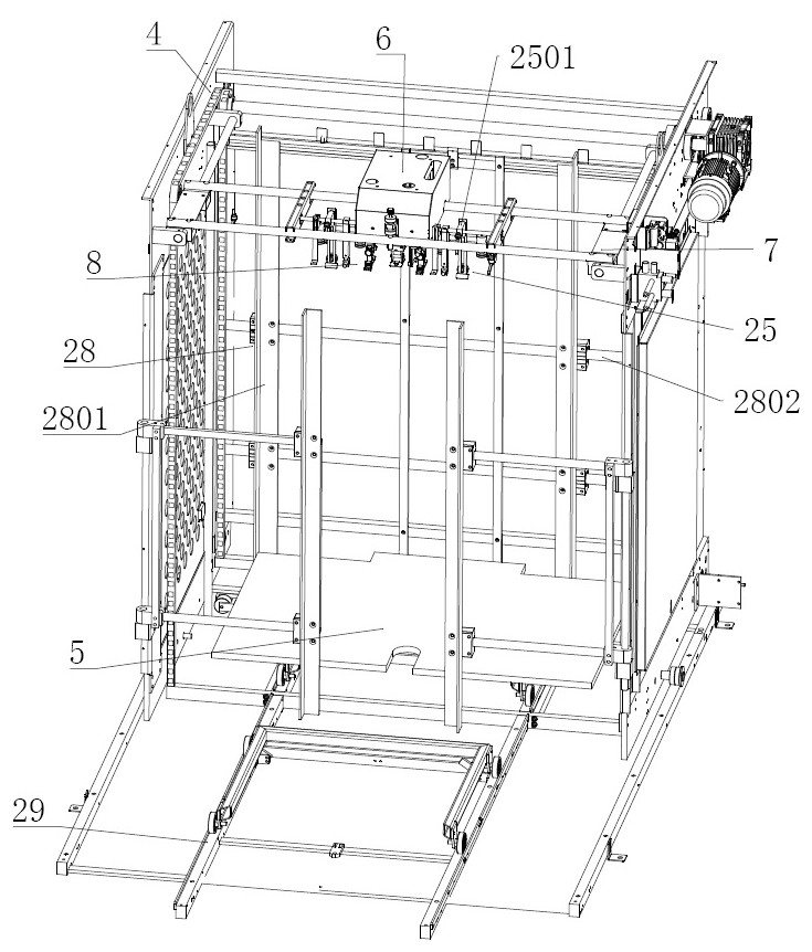 Automatic paper feeding and taking machine