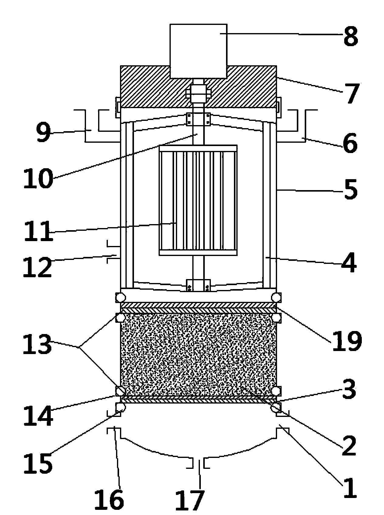 Hair sewage treatment tank with self-cleaning function