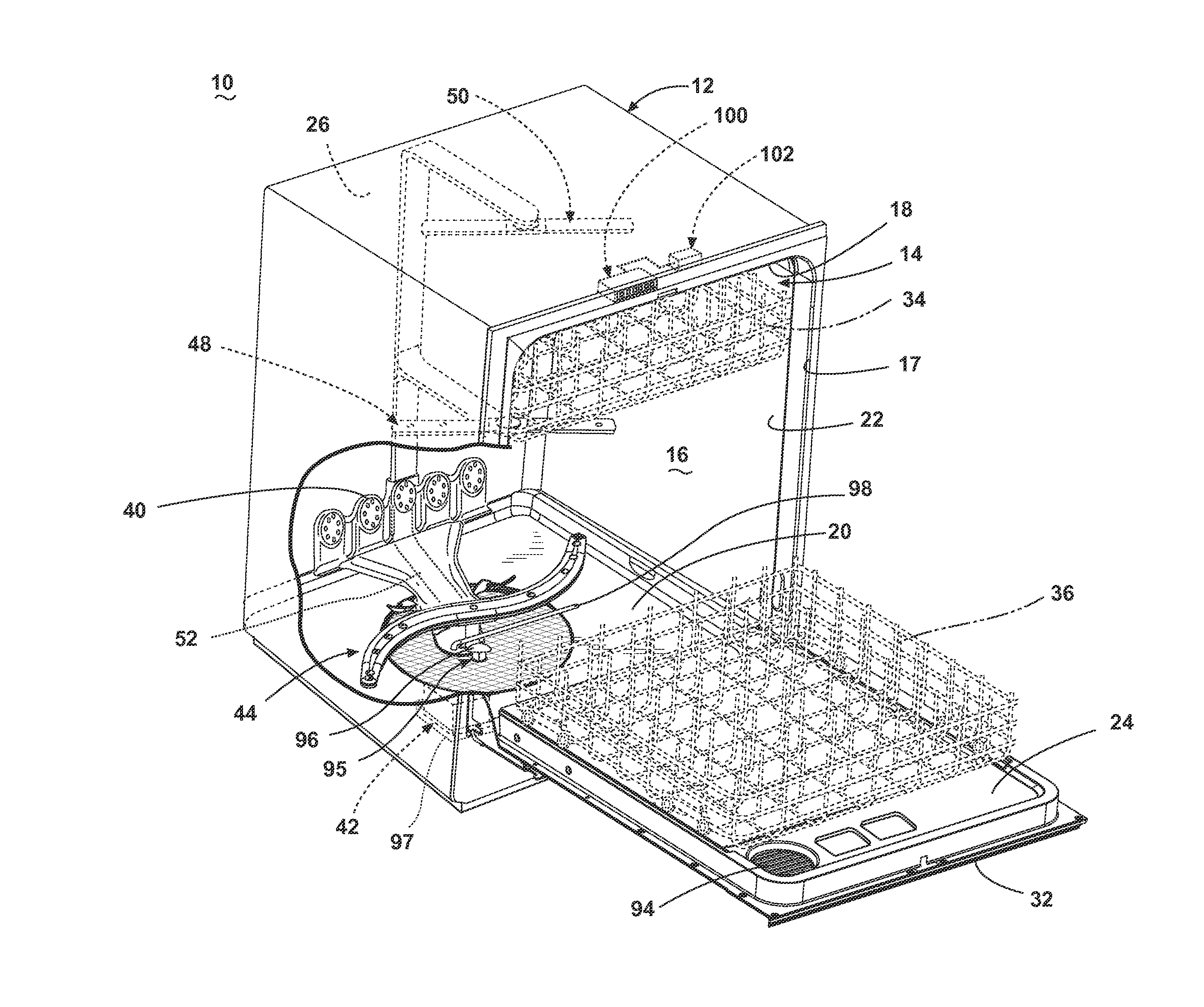 Dishwasher with overflow conduit