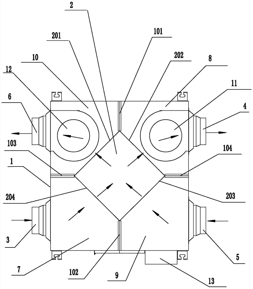 An orifice-type fresh air introduction purification device