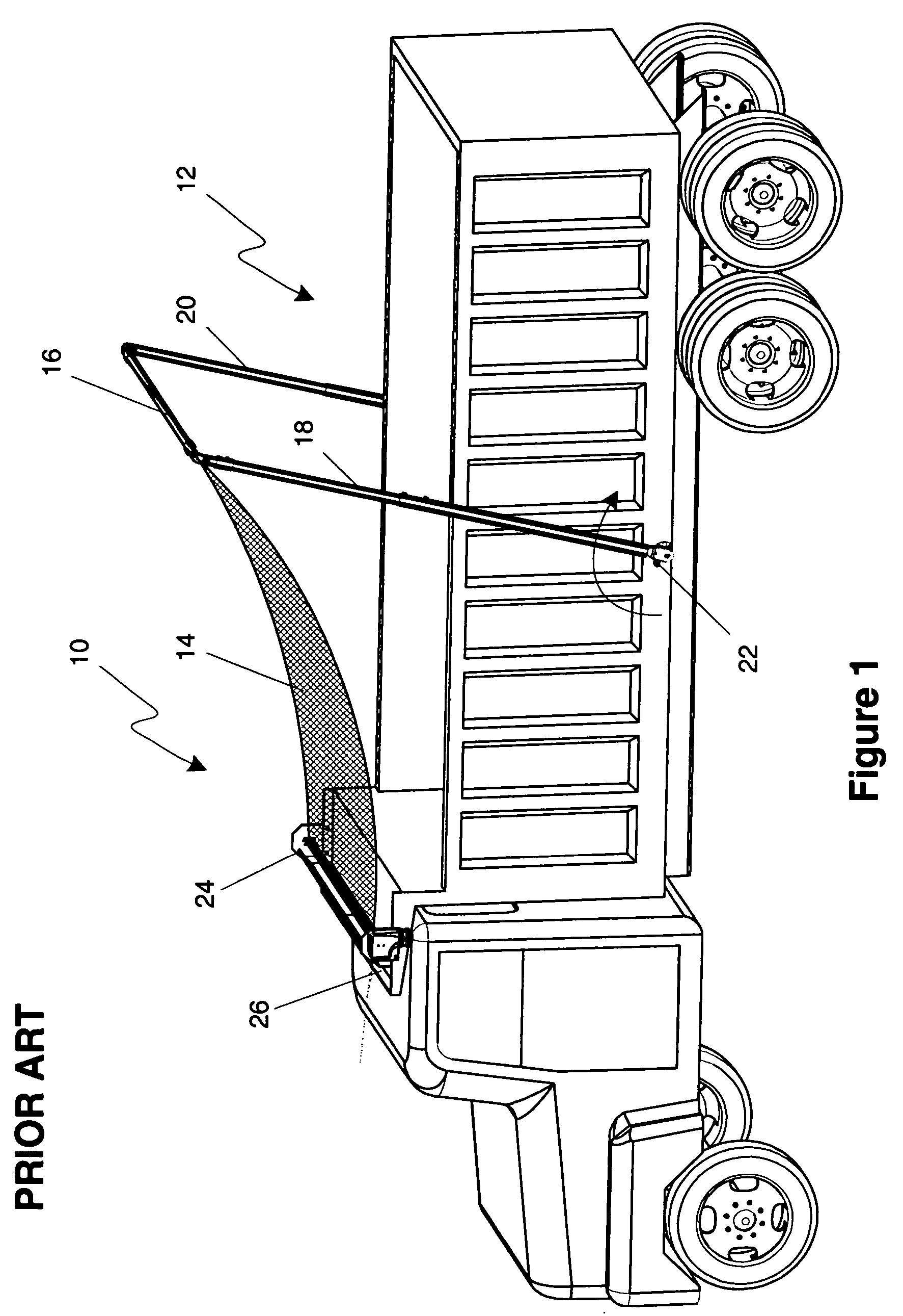 Lock mechanism for container covering apparatus