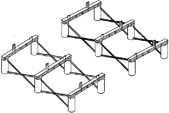 Vertical assembling construction method for trussed arch bridge