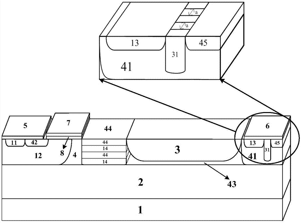 Low-resistance silicon on insulator-lateral insulated gate bipolar transistor (SOI-LIGBT) device capable of preventing snapback effect and manufacturing method thereof