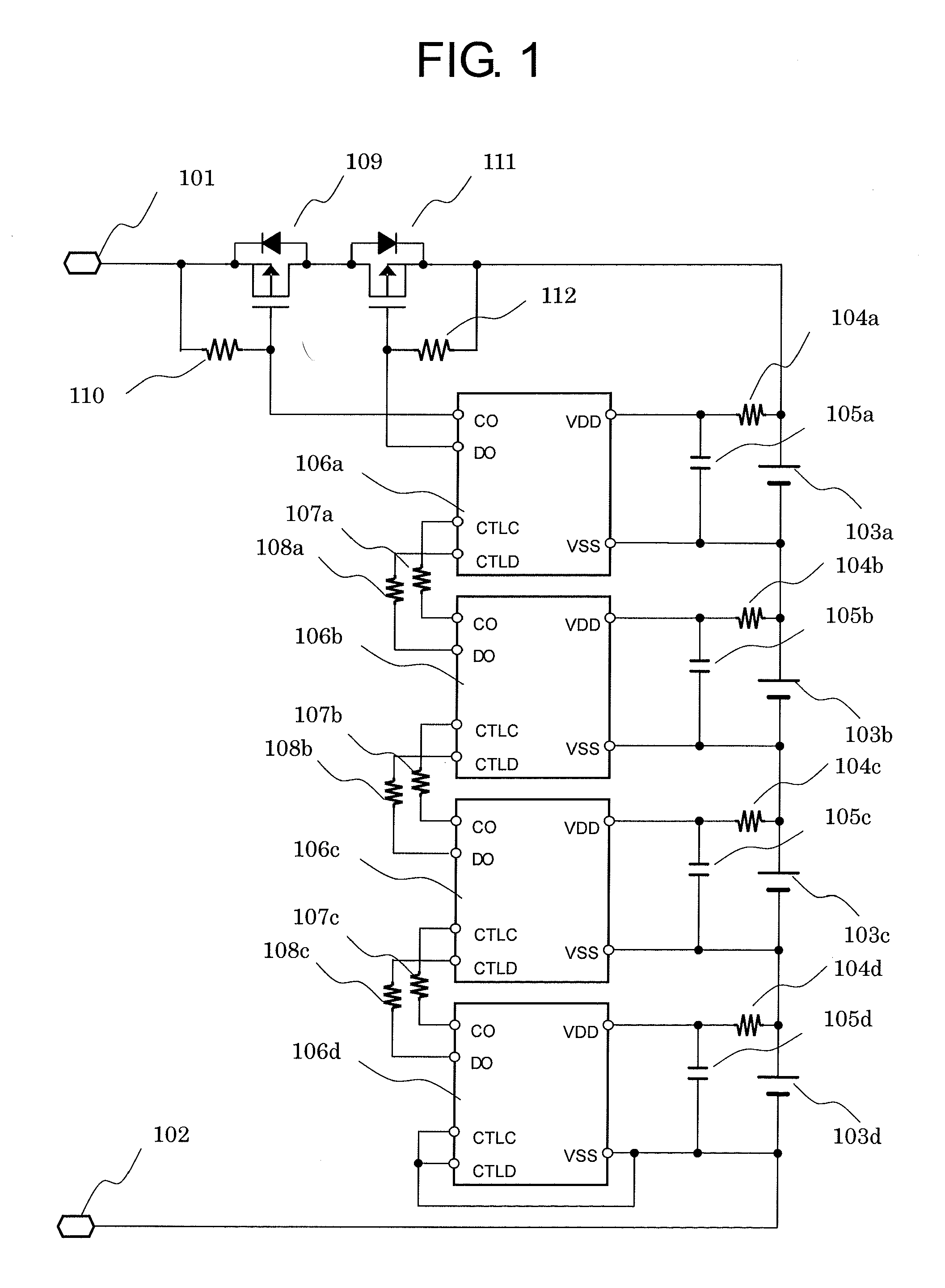 Battery state monitoring circuit and battery device