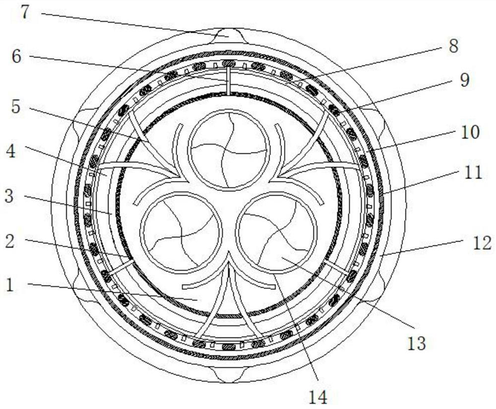 Novel water-blocking moisture-proof power cable