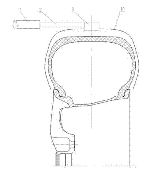 Vehicle wheel tire bump detector