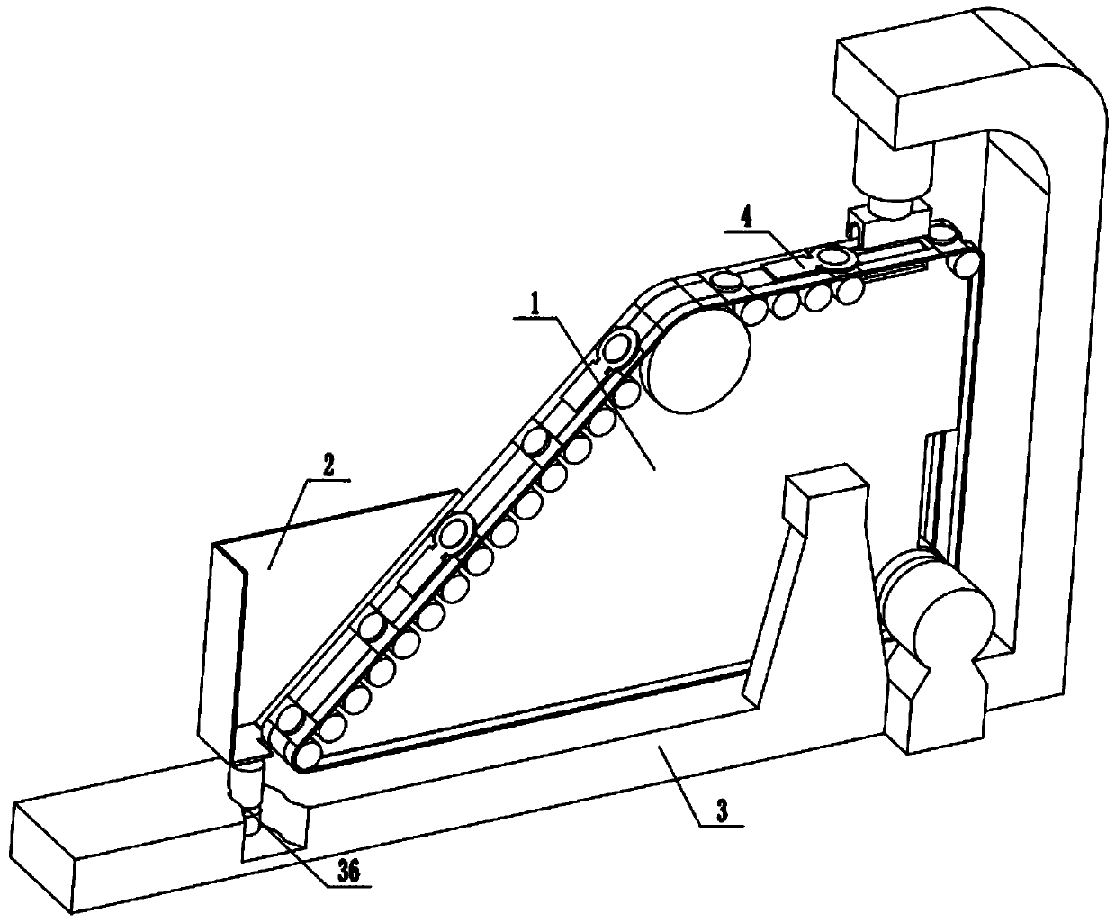 A wire crimping piece bending machine