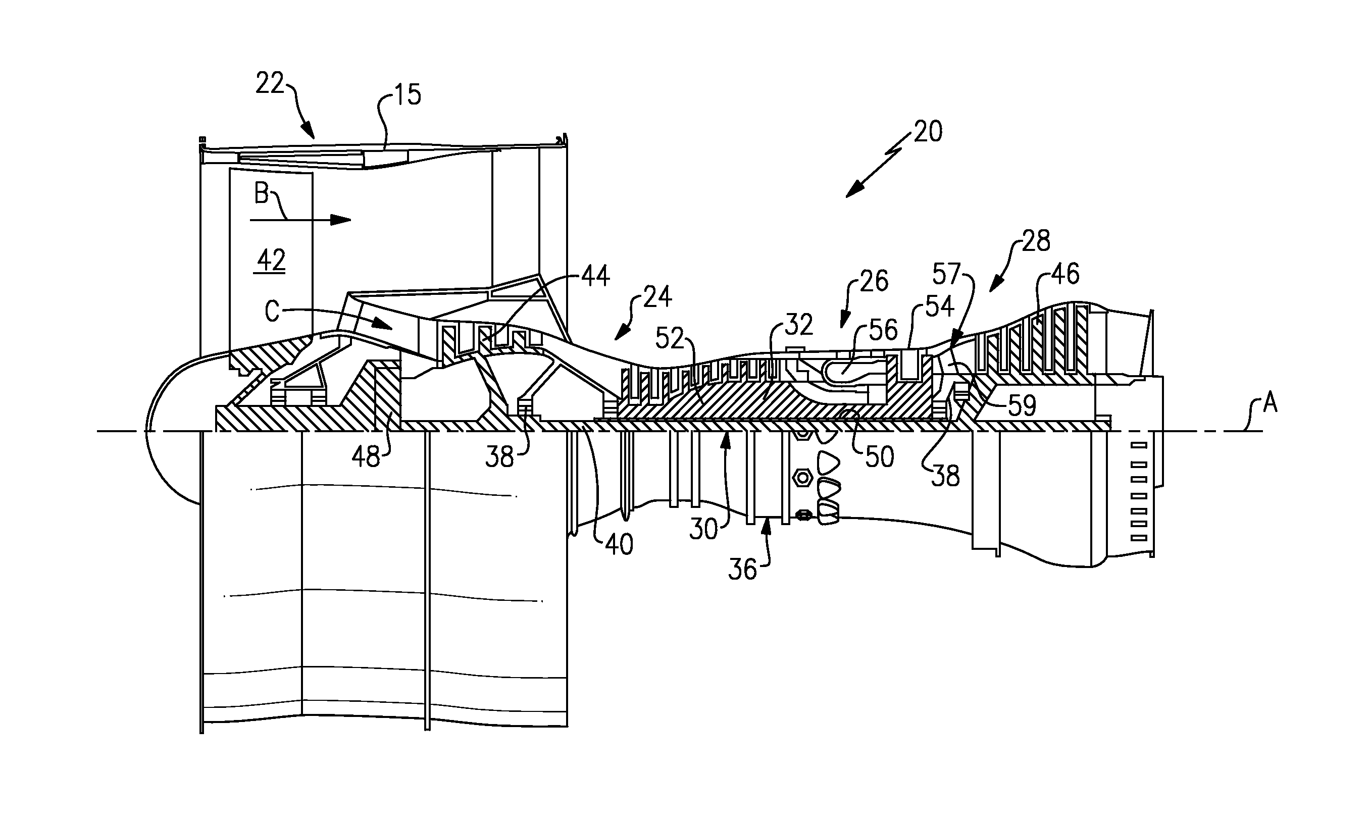 Low Noise Compressor Rotor for Geared Turbofan Engine