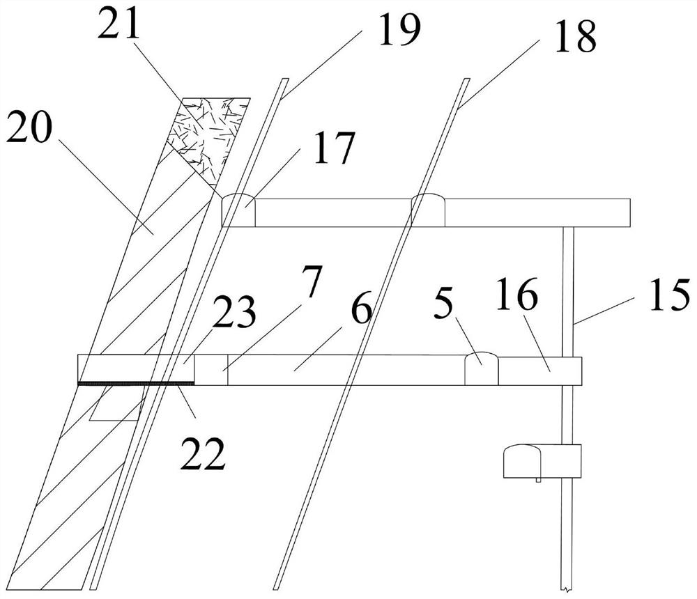 Downward single-drift type layered filling mining preparation layer arrangement method and arrangement structure