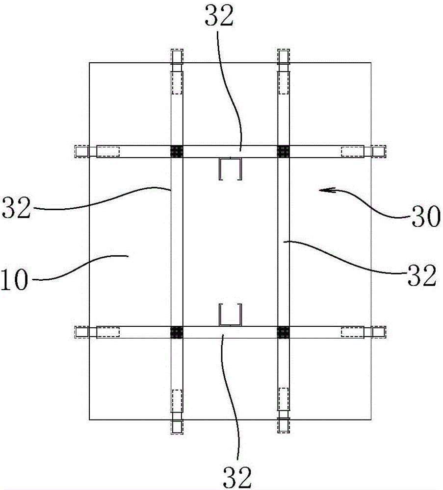 Electric hydraulic construction platform device of elevator shaft and construction method of shear wall of elevator shaft