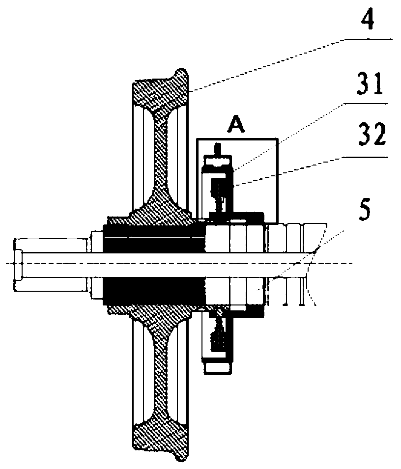 Traction electromagnet for gauge-changeable wheel set and locking mechanism for gauge-changeable wheel set