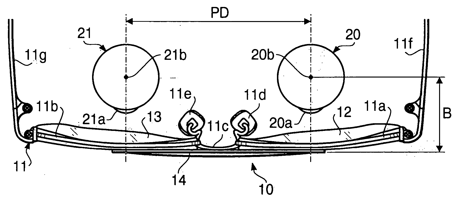 Method and device for measuring pupil distance