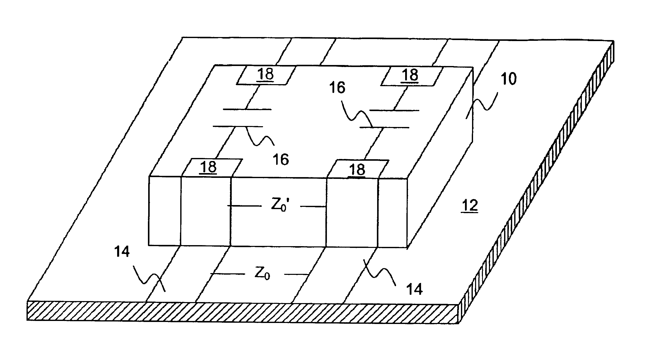 Transmission line capacitor