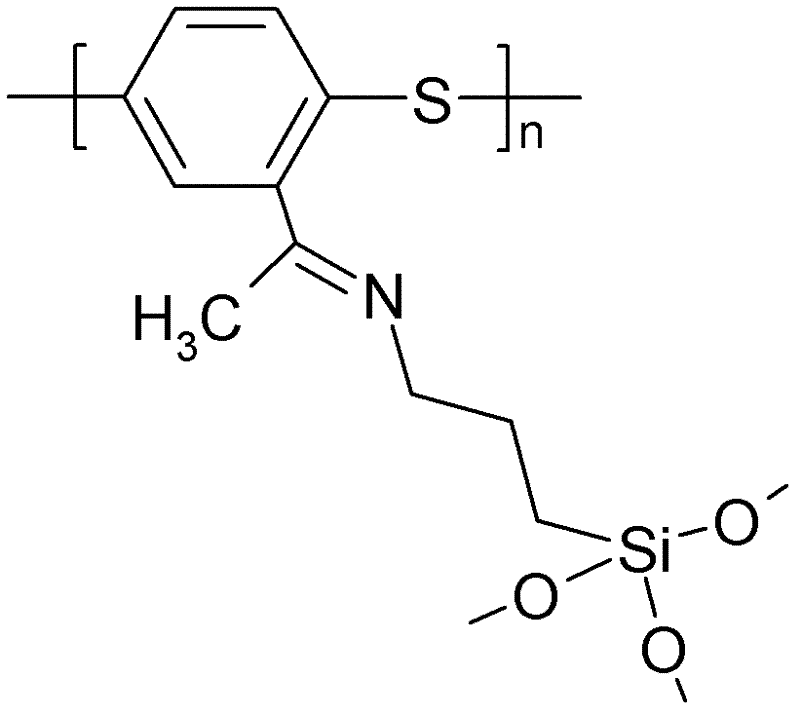 Organic silicon grafted and modified polyphenylene sulphide material and preparation method thereof