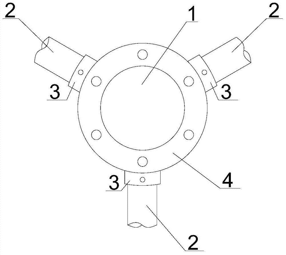 Assembled inclined pile foundation for offshore wind turbines