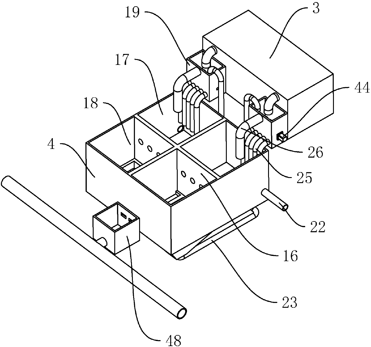 Sewage treatment system for dye printing