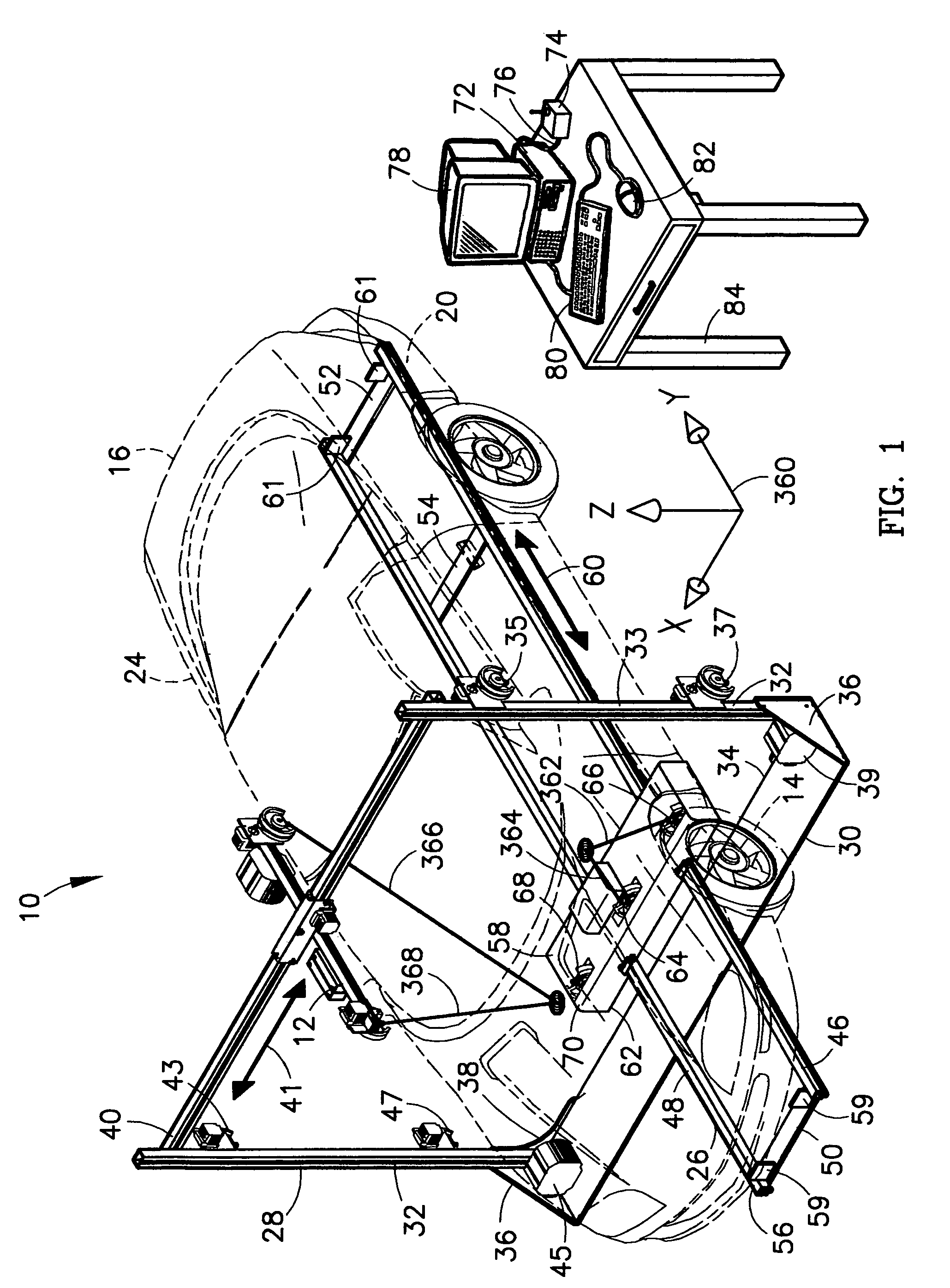 System for measuring points on a vehicle during damage repair