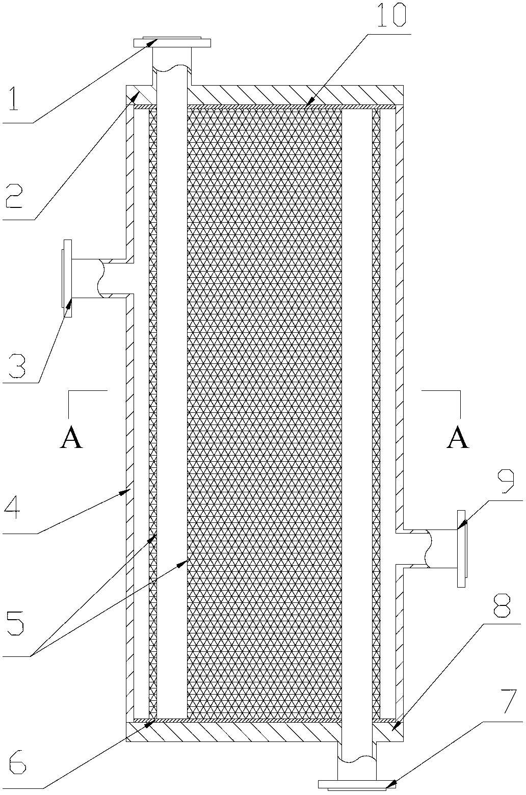 High-pressure resistant lamella heat exchanger adopting round corrugated plates