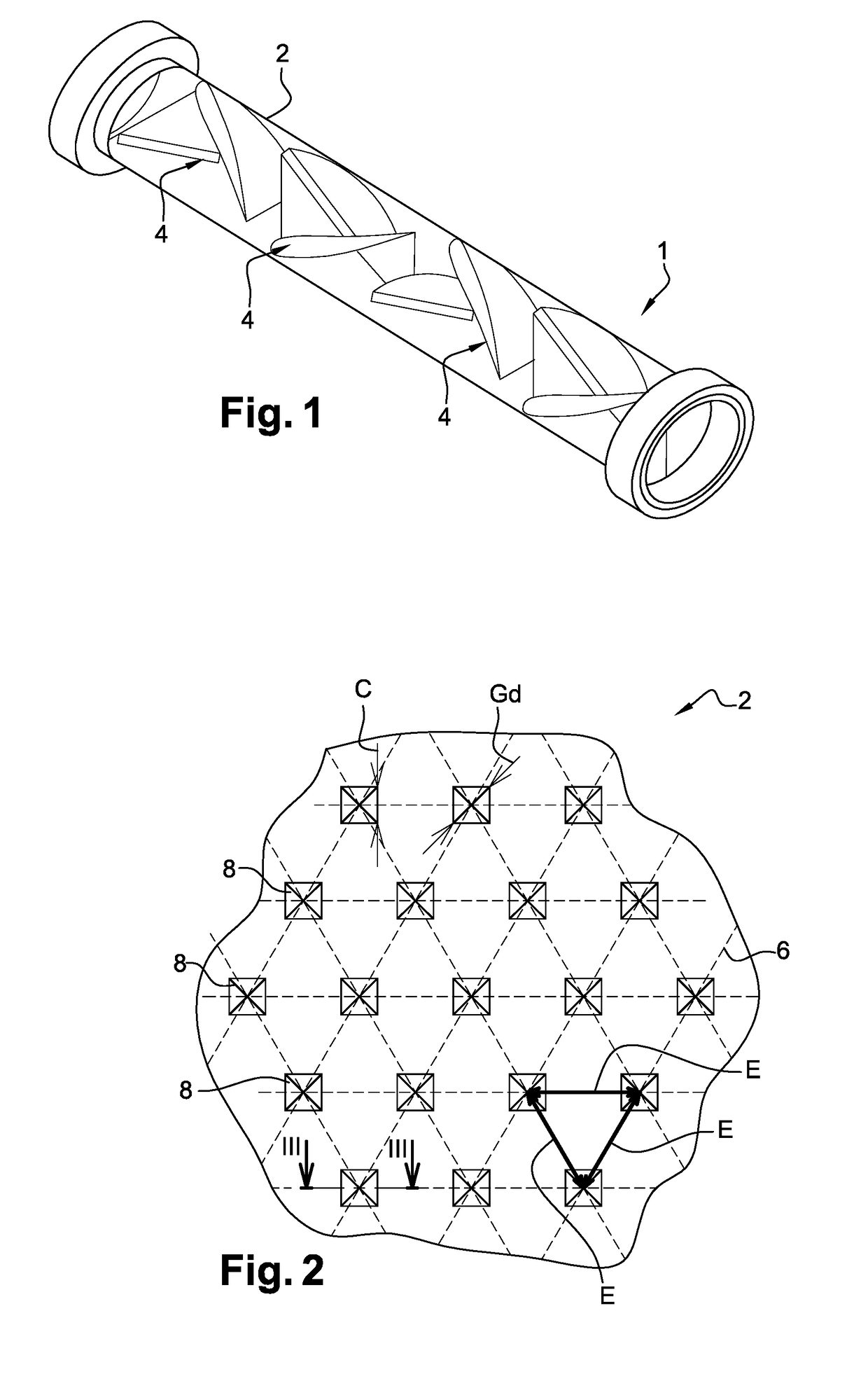 Structured element coated in a distinguished manner and serving as support for the flow of several fluids