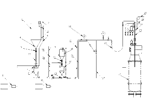 Powder spraying desulfuration mechanism for performing RH (Ruhrstahl and Heraeus) on molten steel