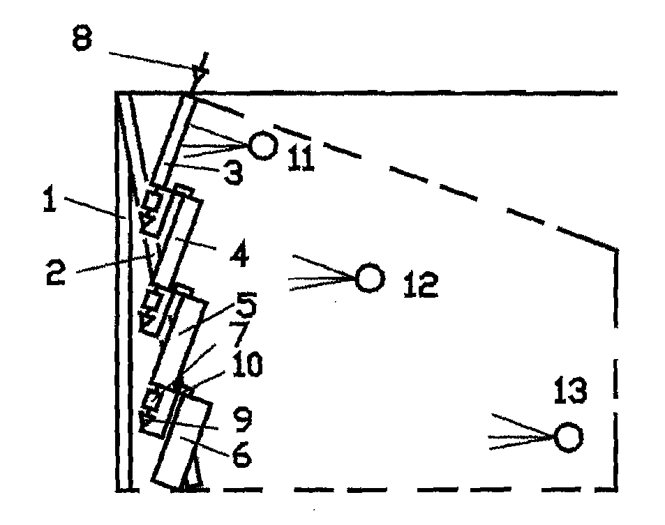 Loudspeaker with distributed driving of the membrane