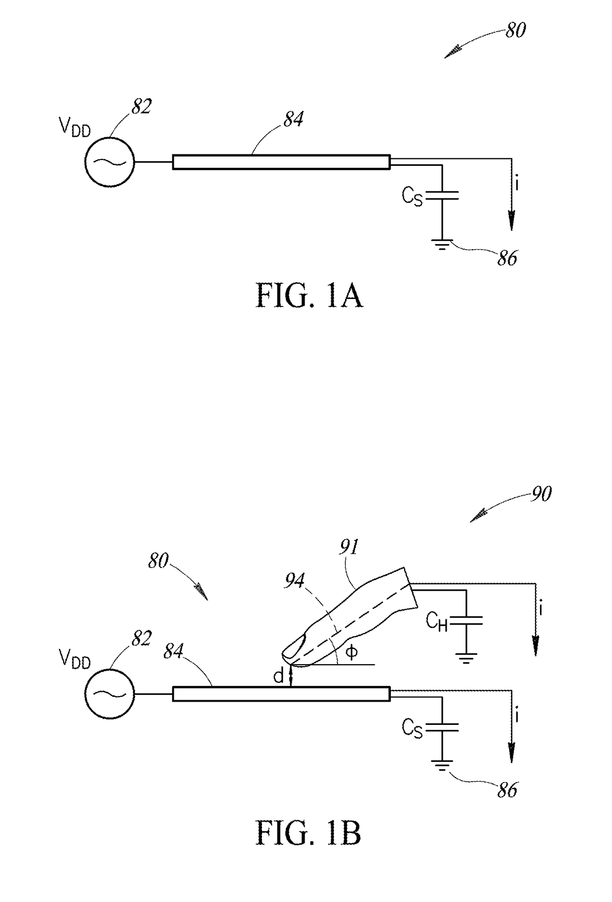 Self-sensing touch panel