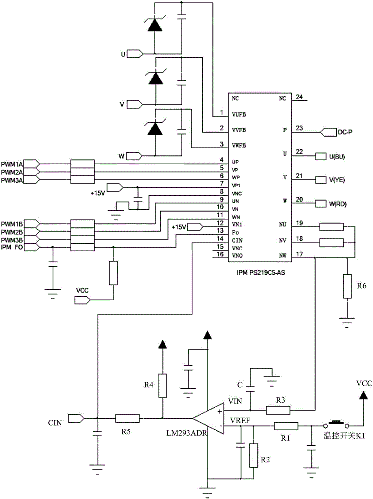 Protection circuit, method and device for compressor