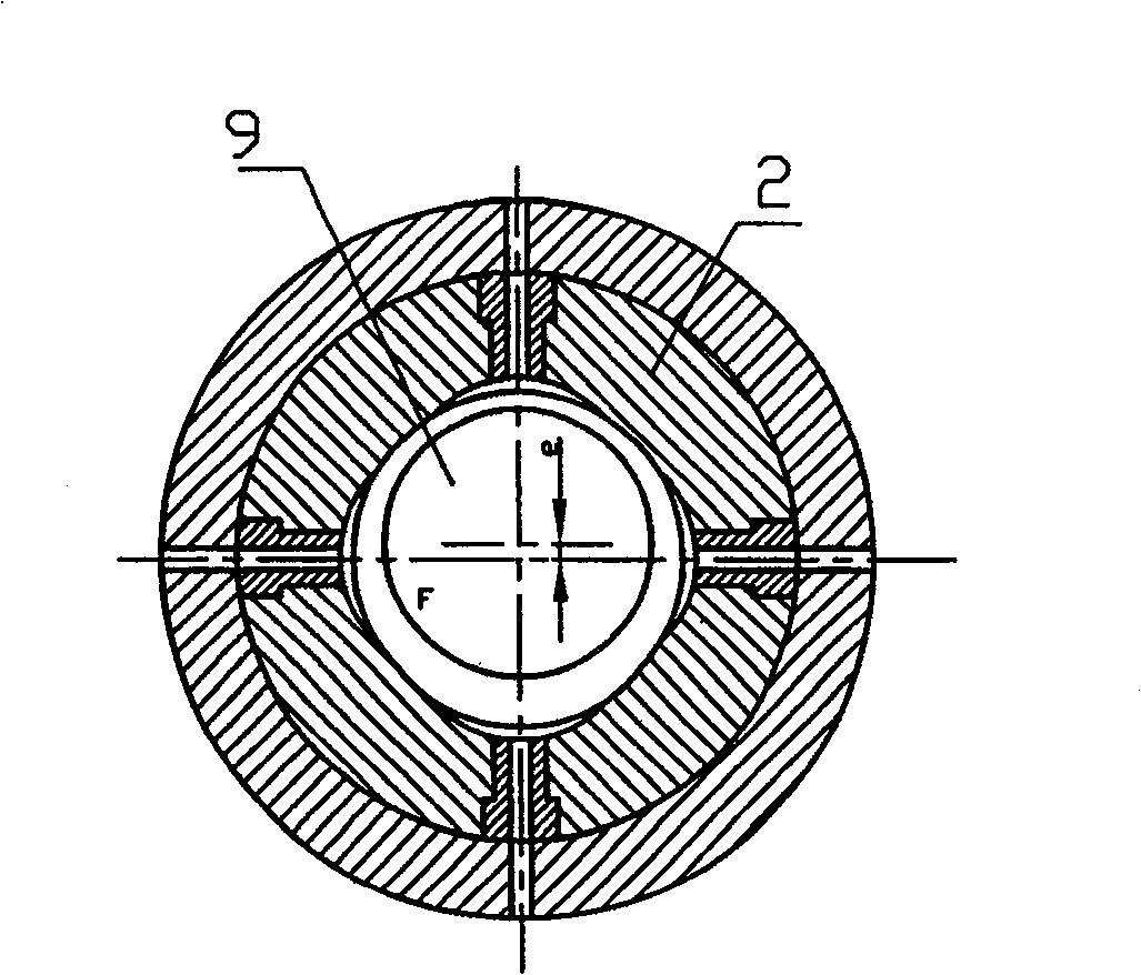 Exterior-clearance throttle cavity internal-hole type scavenging hydrostatic bearing